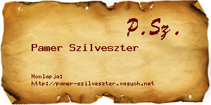Pamer Szilveszter névjegykártya