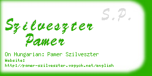 szilveszter pamer business card